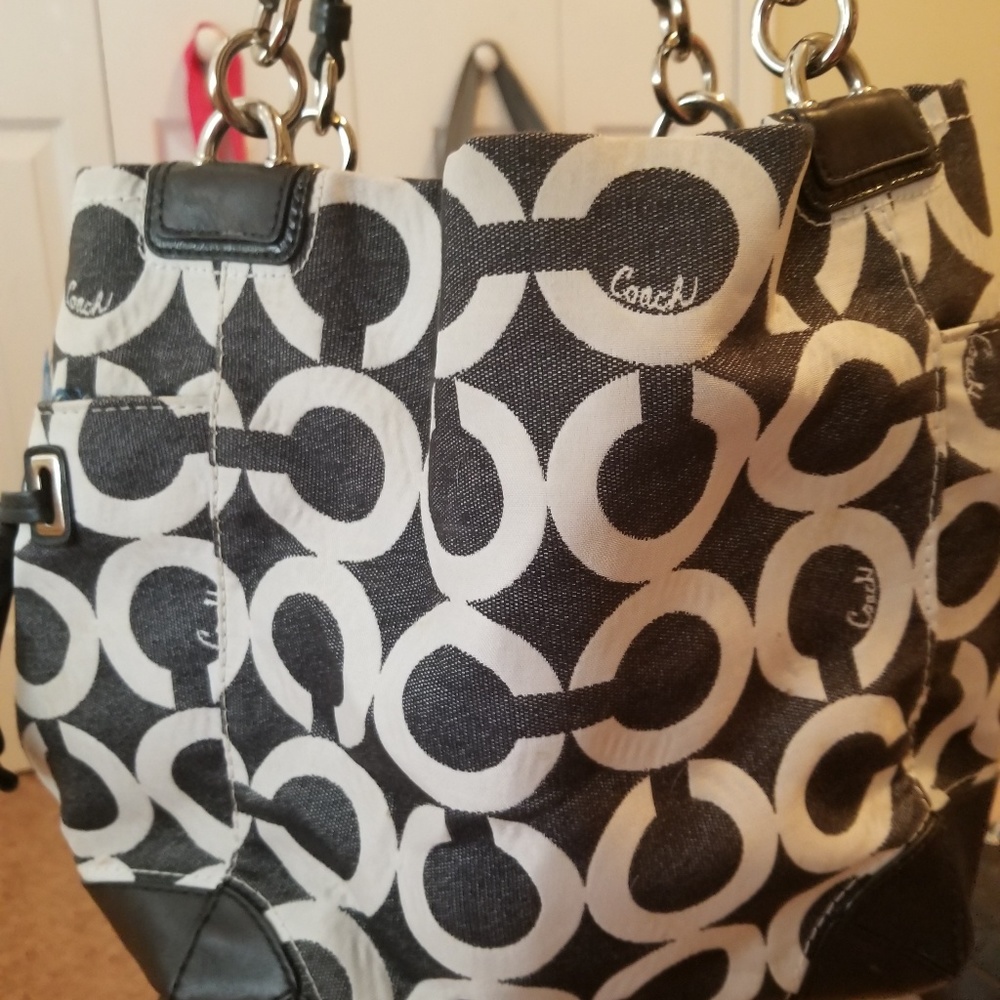 Coach black and white